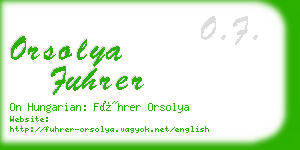 orsolya fuhrer business card